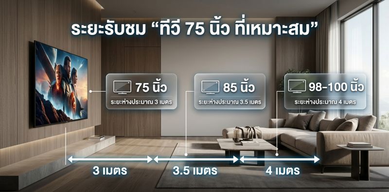 ระยะการรับชมทีวีที่เหมาะสม